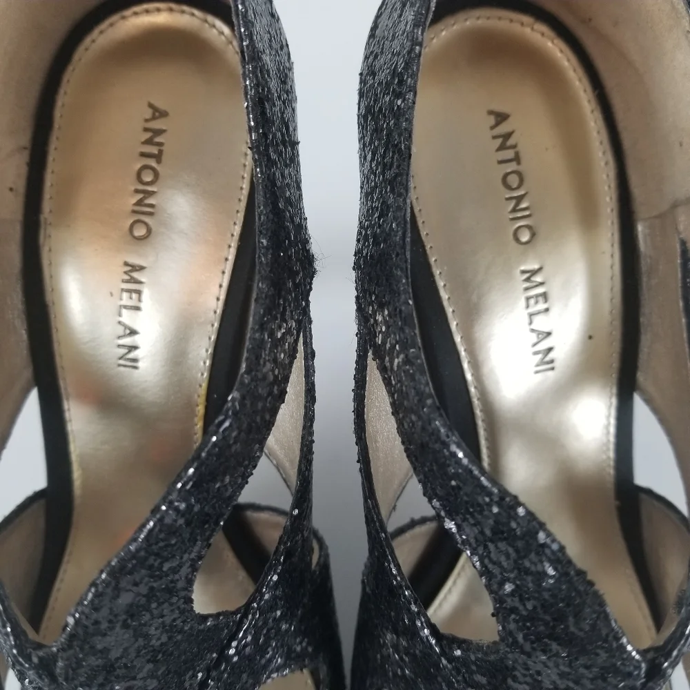 Antonio‎ Melani Black Slender Heel Size 8.5M